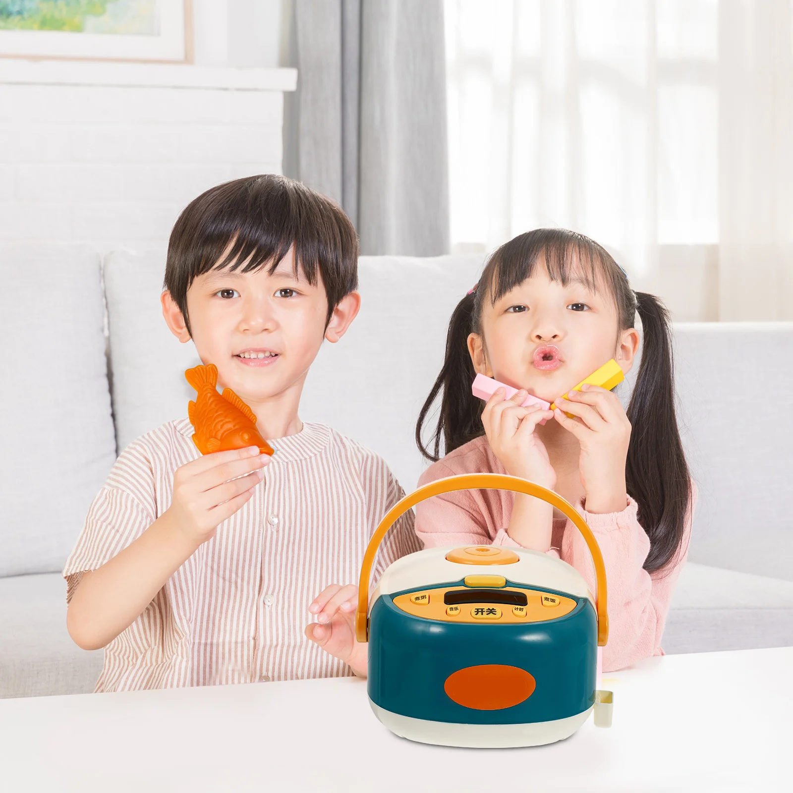 1Set Kind Simulation Reiskocher Spielen Haus Kochen Set mit Musik Spray Effekt Pädagogisches Küche Kochen Kit für Eltern kind