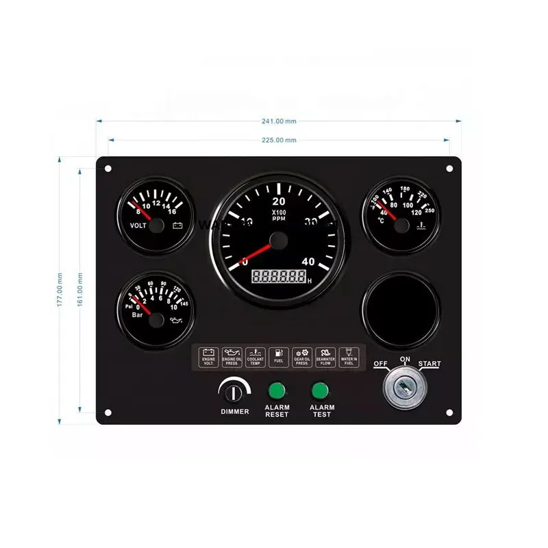 DC12V/24V Engine Instrument Gauge Meter Panel for Car Marine Boats
