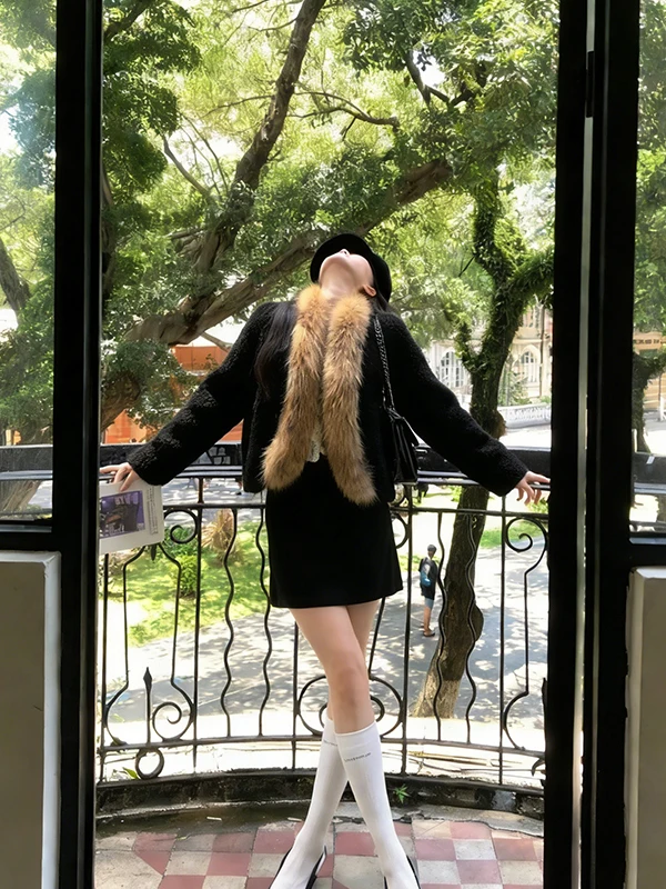 

Вязаный свитер Bla для женщин в корейском стиле, осенне-зимний, модный, элегантный, ретро, укороченный, сексуальный, приталенный, для дам