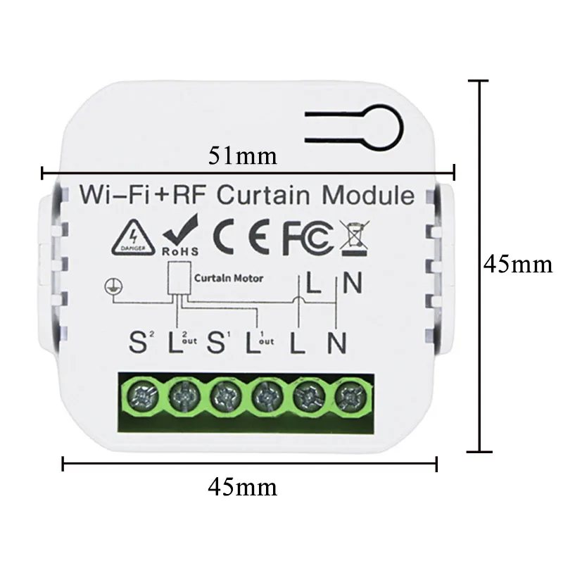 Tuya WiFi Smart Switch Dry Contact AC 100-240V Smart Home DIY Breaker Relay For AC actuator Roller Shutter Curtain