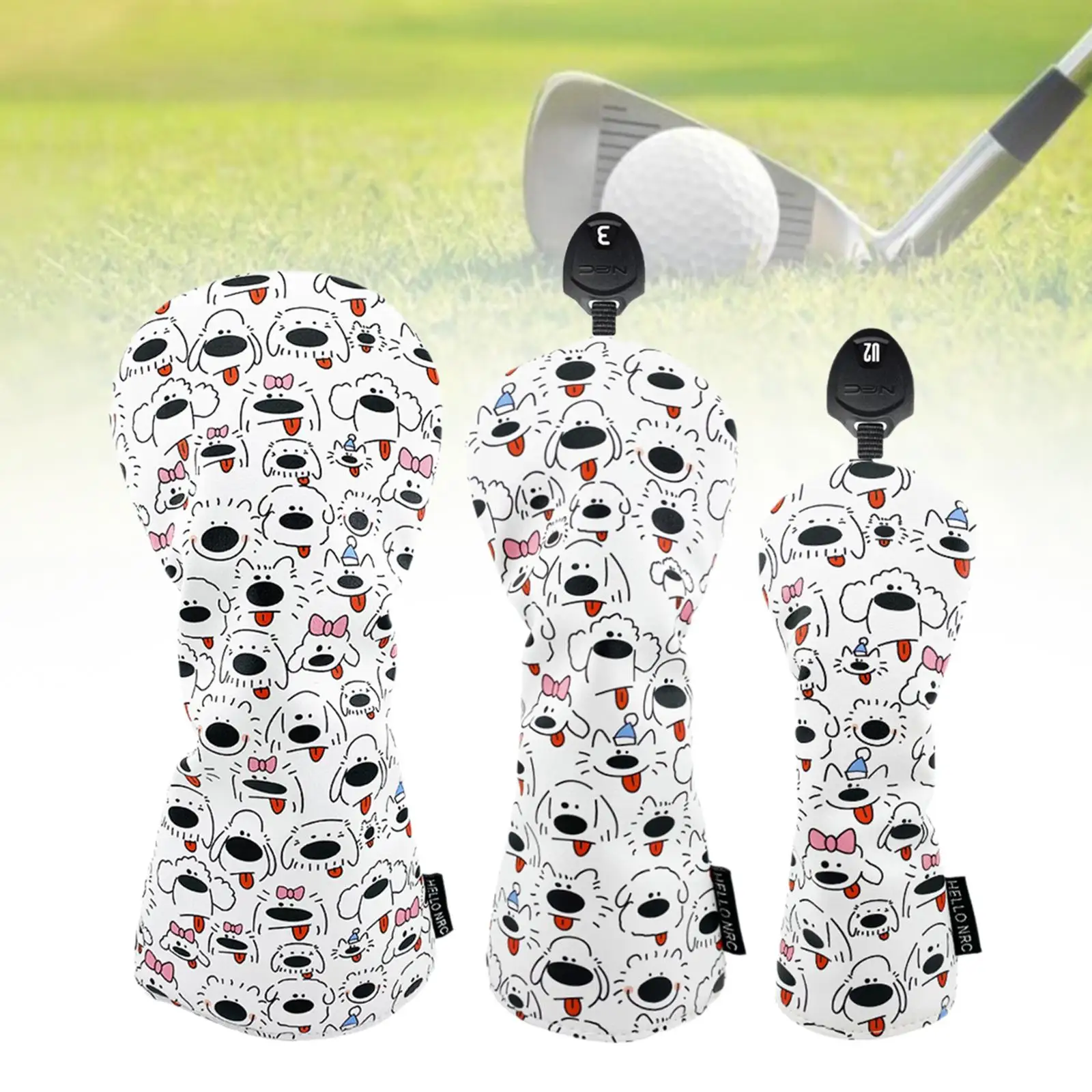 Golf Club Head Cover Golf Wood Headcover Cute Lightweight Golf Training Supplies Golf Club Cover Protector for Outdoor Sports