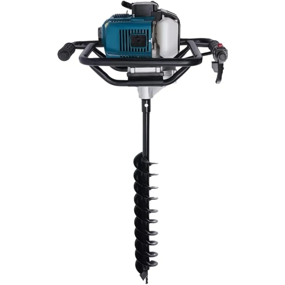

2.3HP Gas Powered Earth Auger Borer Ground Drill Single Cylinder Air-Cool Earth Auger Borer Fence Ground w/ 2 Drill Bits