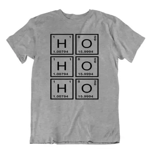 Ho ho ho chemiker t-shirt perioden system t-stück lehrer witzhemd hemd