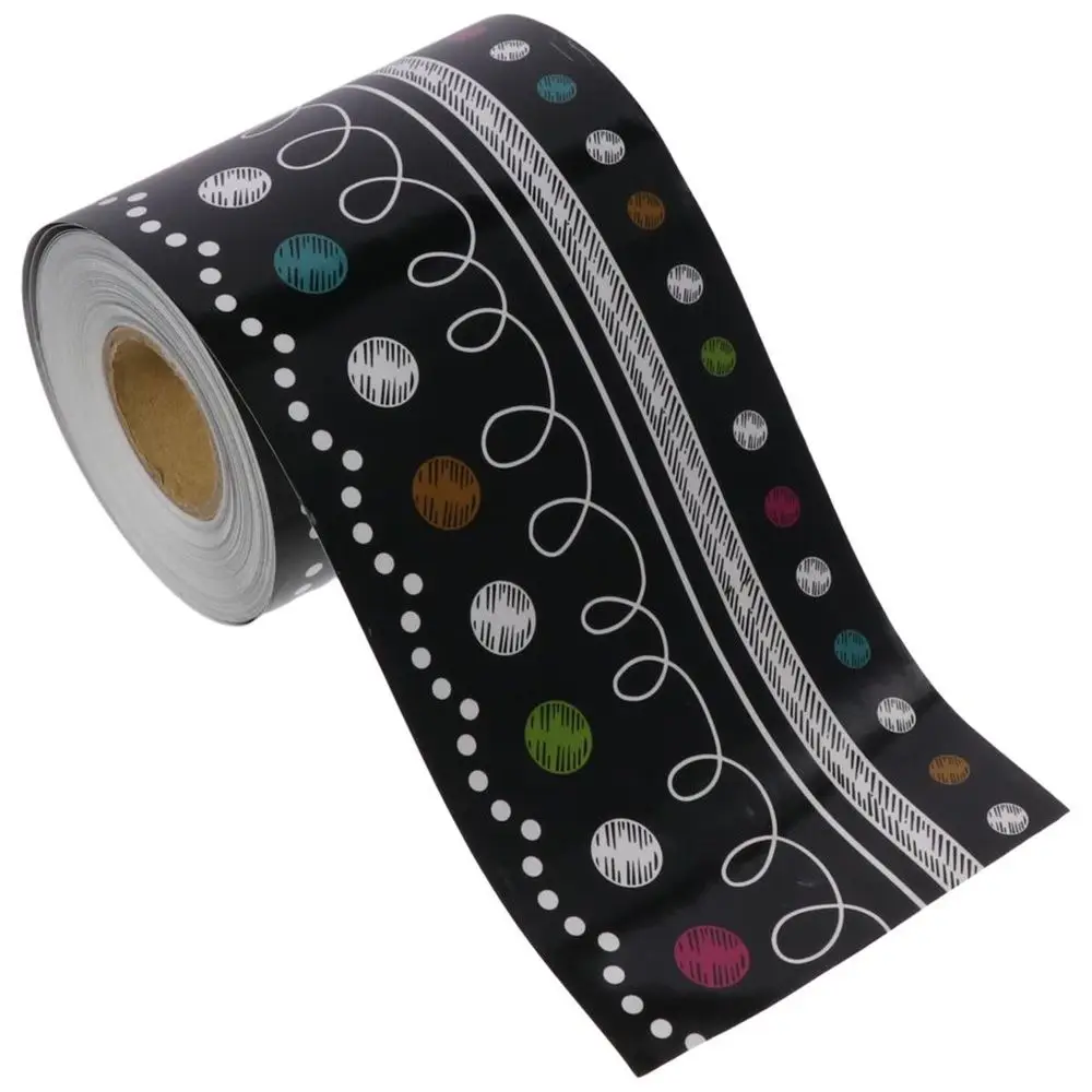 ورق تزيين حافة السبورة الورقية 5.7 سم * 10 م ورق تزيين حدود اللوحة المقاوم للماء #5