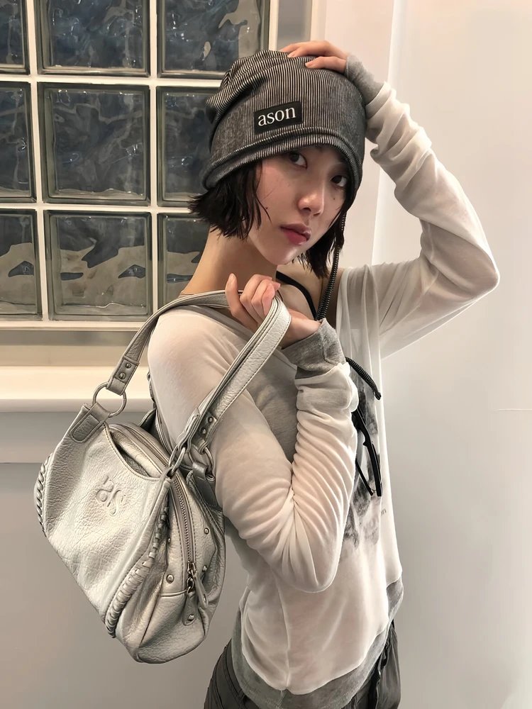 

Trendy Ason Leisure Tea Ren Leather Tote Bag Women's Large Capaci Single oulder Handbag Casual Simple Sle Soft Handle