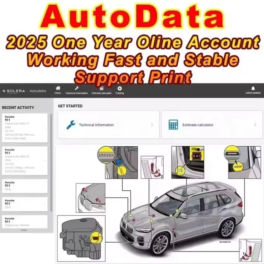 2025 إصلاح البيانات بالكامل الولايات المتحدة الأمريكية أوروبا UE Autodata 3 en 1 Actualización Conto en linha Todos los data Diagrama de piezas de