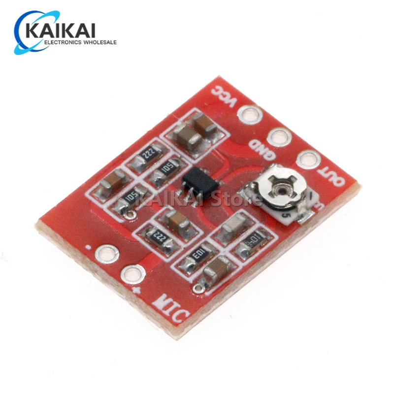 MAX4466 electret microphone amplifier board microphone amplifier module gain adjustable pickup front stage