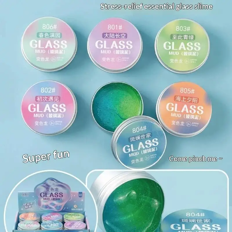 Liquid Glass Putty Non Newtonian Fluid Transparent Slime Stress Relief Toy For Kids Adults Clear Crystal Clay Gift