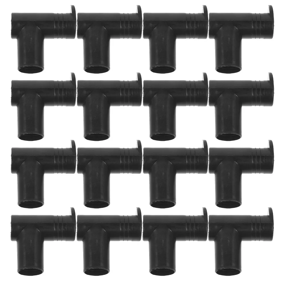 20Pcs Plastic Clothes Drying Rack Joint Right Angle Connector Adjustable for Single Double Rod Standing Shelf