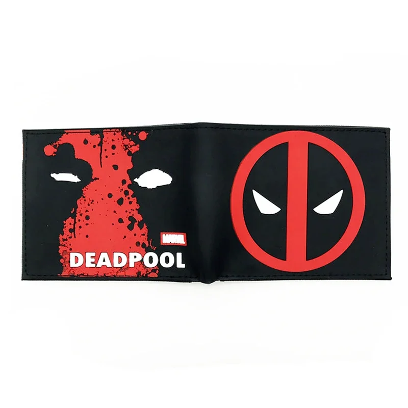 PVC Marvel Hero Deadpool Wallet Cute Design High Quality Short Purse with Coin Pocket for Young