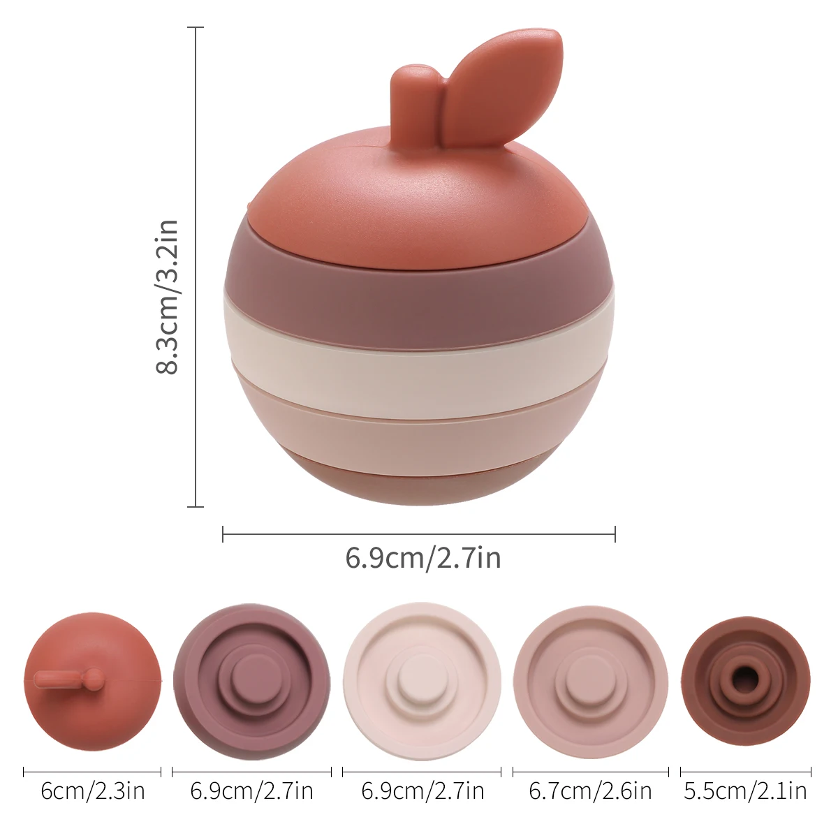 TYRY.HU-Blocos de Construção de Silicone para Bebês, BPA Free, Mordedor Dobrável, Bloco Suave, Brinquedos Educativos, 1 Conjunto