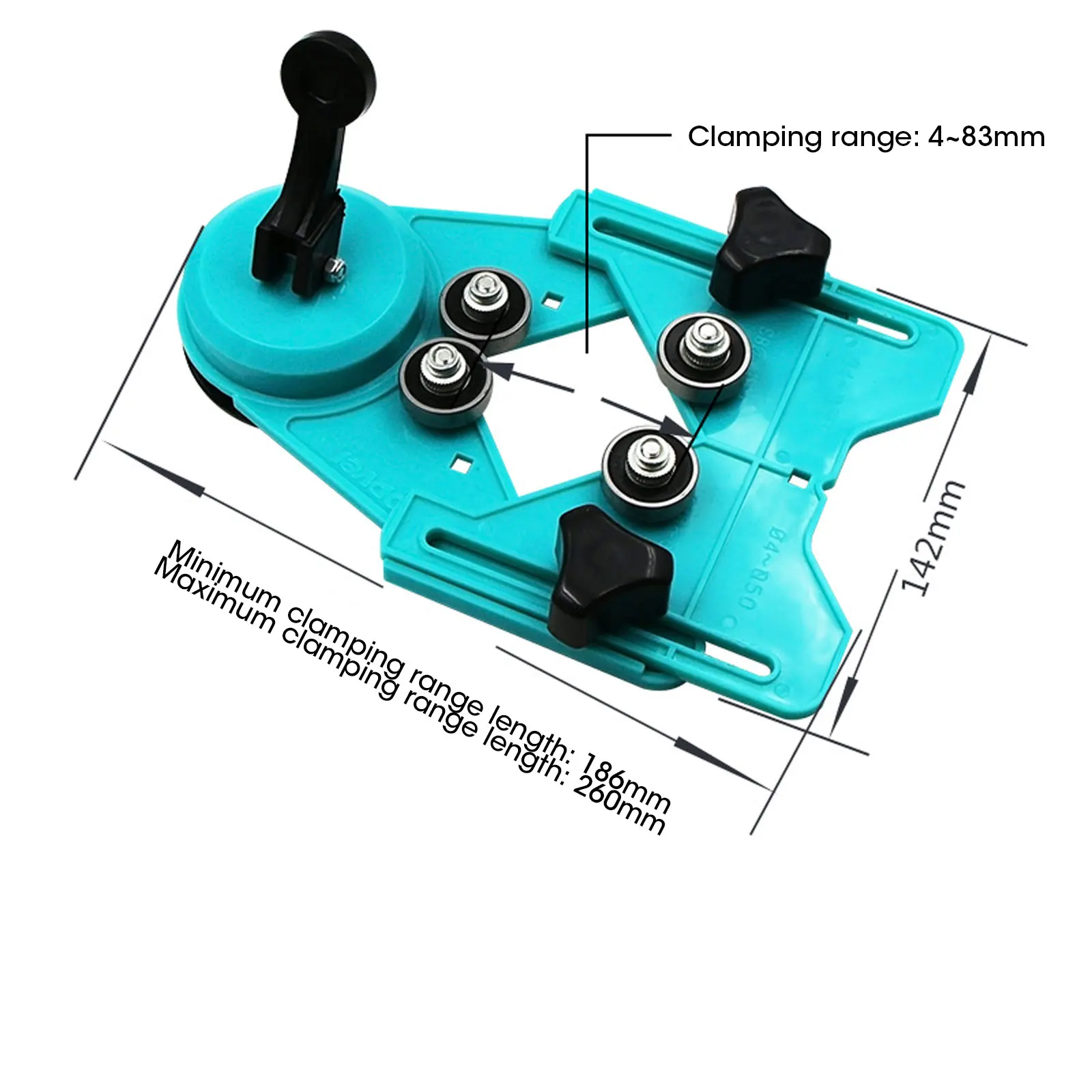 Localisateur de Trous de Carreaux de Marbre, Guide de Mèche de Scie, Ouverture Réglable, avec Base Sous Vide, Plaque d'Aspiration