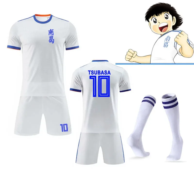 Disfraz de capitán Tsubasa para niños, ropa blanca para cosplay, Japón, Francia, España, kits de Ozora, Oliver, Atom, cos