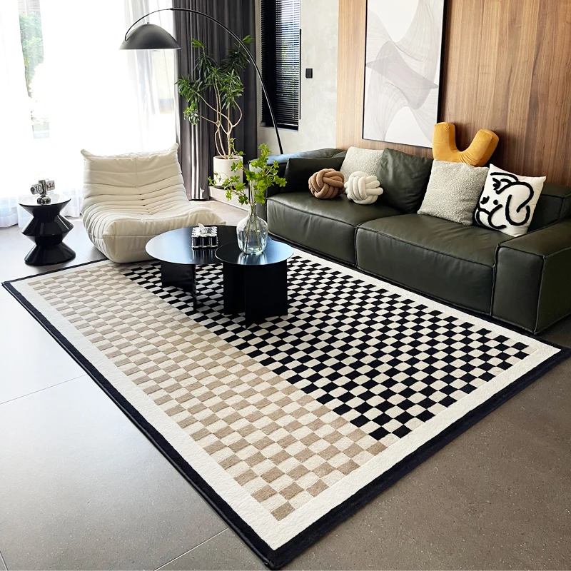 

Checkerboard Plaid Sofa Carpets for Living Room Simple Large Area Room Decor Rug Modern Decoration Rugs for Bedroom Alfombra