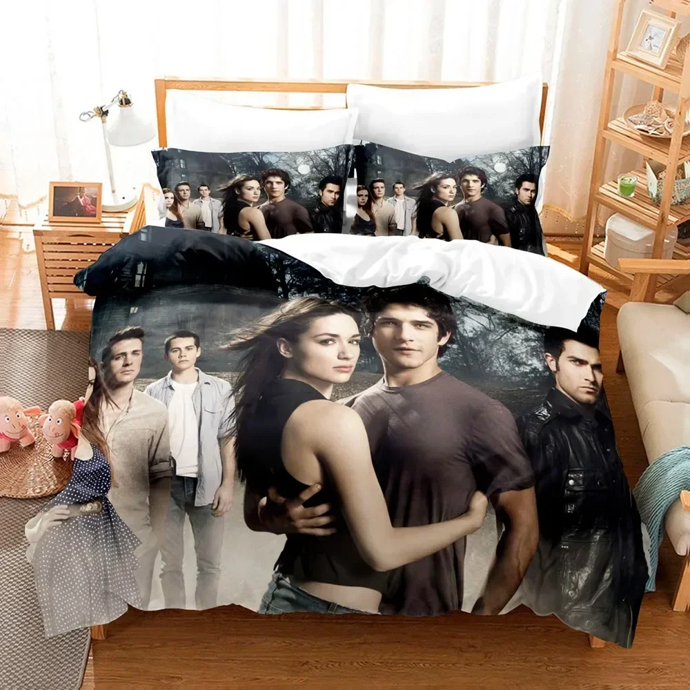 Teen Wolf Bedding Set 3D TV Series Polyester Quilt Cover Pillowcases Twin Full Queen King Duvet Cover Sets Home Textile