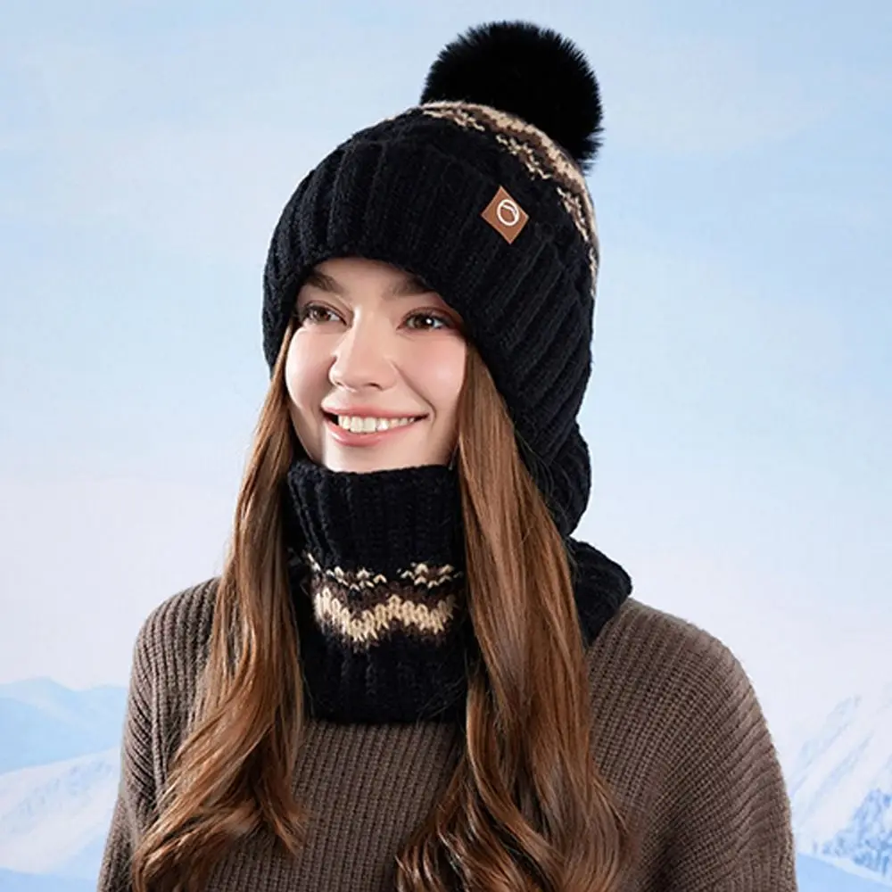 3 قطعة/المجموعة أزياء الشتاء الدافئ قبعة وشاح قفازات الرقبة حماية وشاح قفازات مجموعة لمس يندبروف قبعة صغيرة في الهواء الطلق