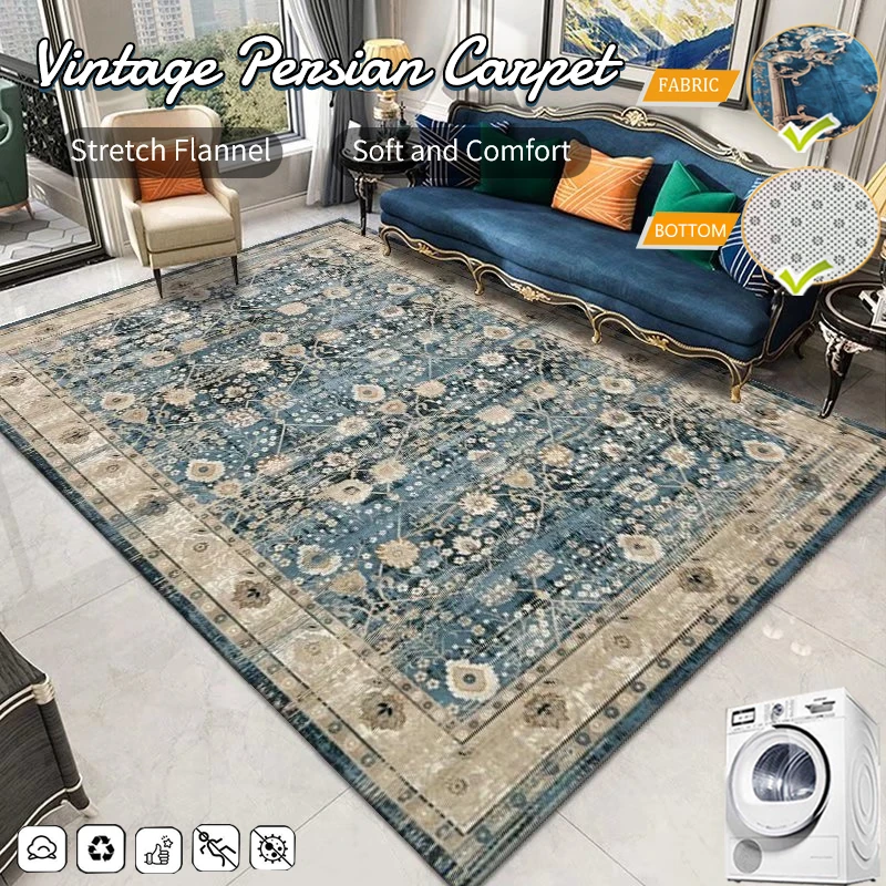 

Oriental Persian Carpets for Living Room Decoration Classical Bedroom Carpet Bohemian Area Rugs Non-slip Old Style Rug Home Mats