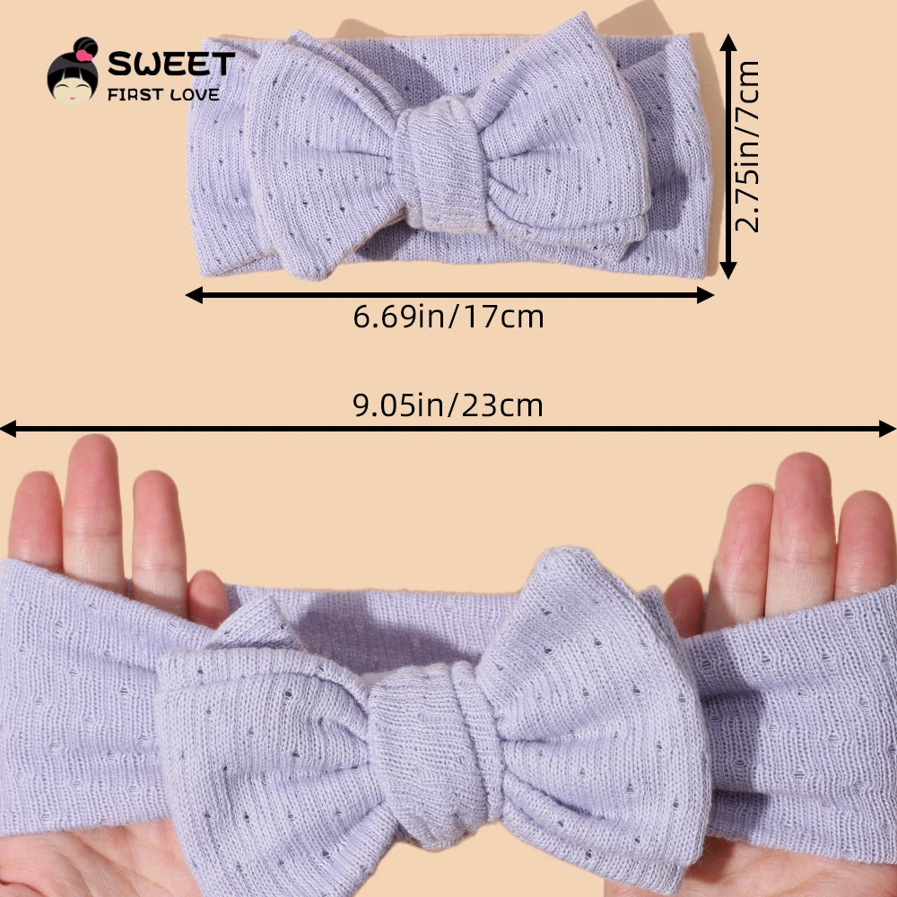 Baby Accessories For Newborn Toddler Kids Baby Girl Boy Headband Knitted Bow Hair Bands Handmade Headwear Elastic Soft Headbands