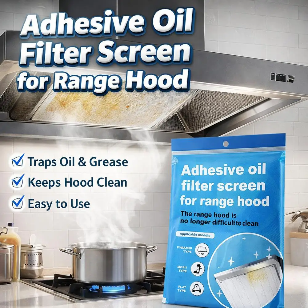 Flame Retardant Non-Woven Range Hood Filter Paper Self-Adhesive Kitchen Oil Smoke Filter Screen Cuttable Filter Membrane - view 4