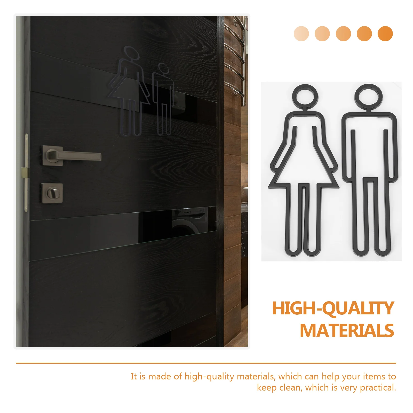 

Toilet Sign Plate Lavatory Plaque Restroom Identification Signs Guiding Bathroom Washroom Sign Long Lasting Use Simple