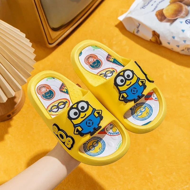 Minionsed Summer Children's EVA Slide Slippers Non‑Slip Indoor Household Footwear One‑Band Casual Sandals for and Girls