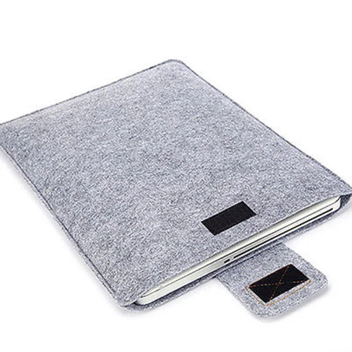 Imagen 2 del producto Funda delgada para tableta con funda de fieltro para MacBooks Air Pro 11 13 15 pulgadas bolsa de almacenamiento para tableta de Color sólido