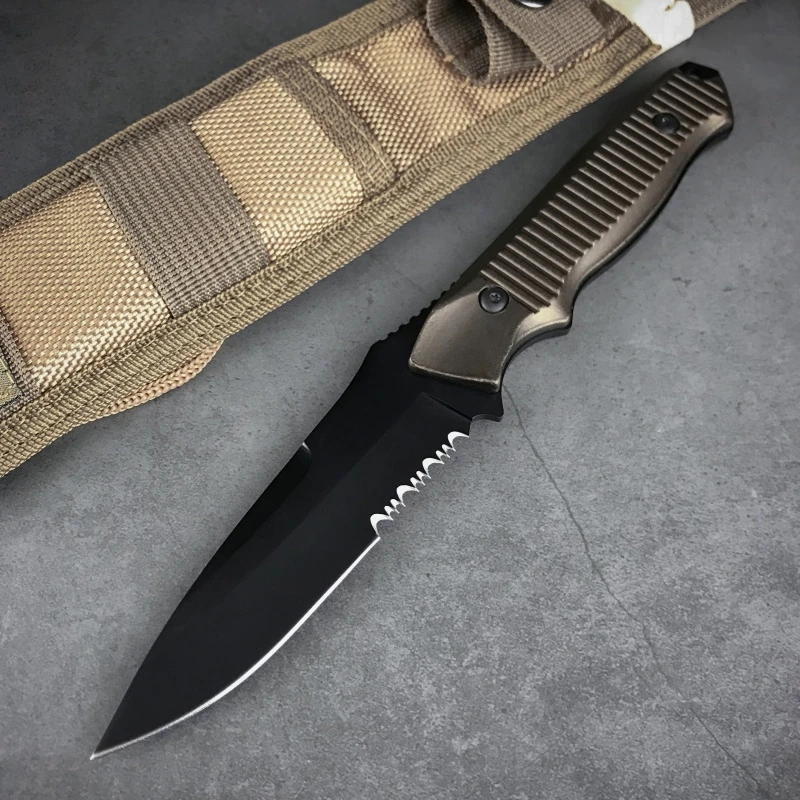 

BM 140BK прямой нож с ручкой из алюминиевого сплава, тактические боевые охотничьи острые универсальные ножи для самообороны