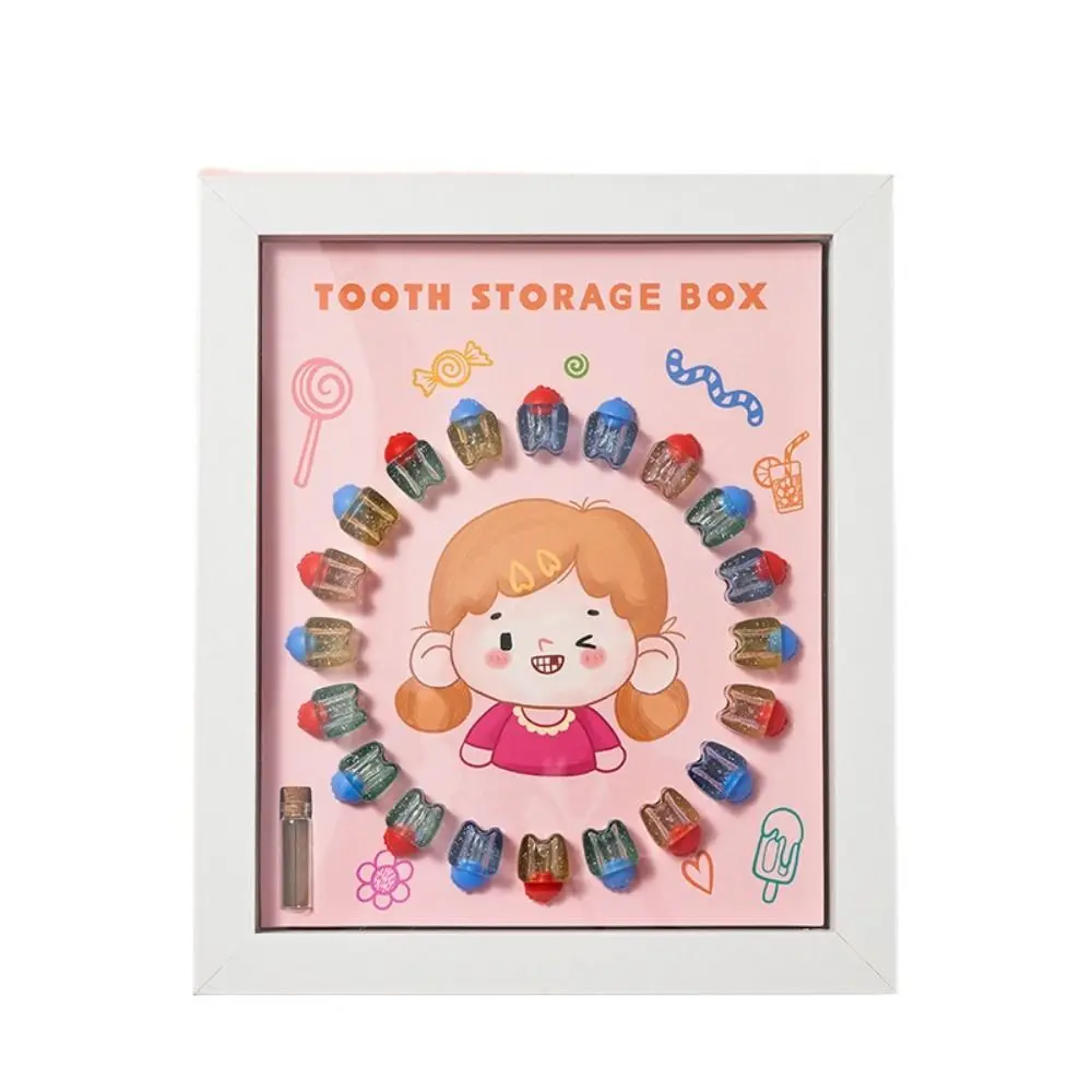 

And Shower Gift Keepsake Crystal Tooth House Photo Frame Tooth Collection Case Baby Tooth Box Teeth Storage Box Tooth Container