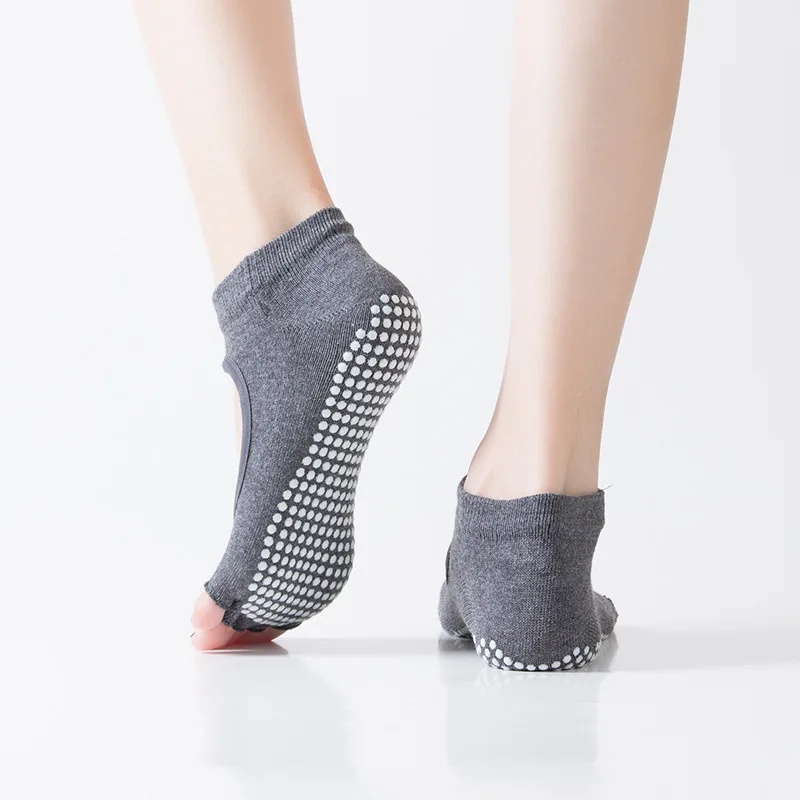 Women Five Toe Backless Pilates Socks Non-Slip Fitness Workout Yoga Socks Ladies Breathable Sports Ballet Dance Slippers for Gym image 4