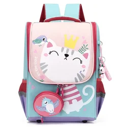 Grade1-2 Cartoon Primary School Backpacks for Girls Cute Cat School Bag Boys Dinosaur Kids Backpack