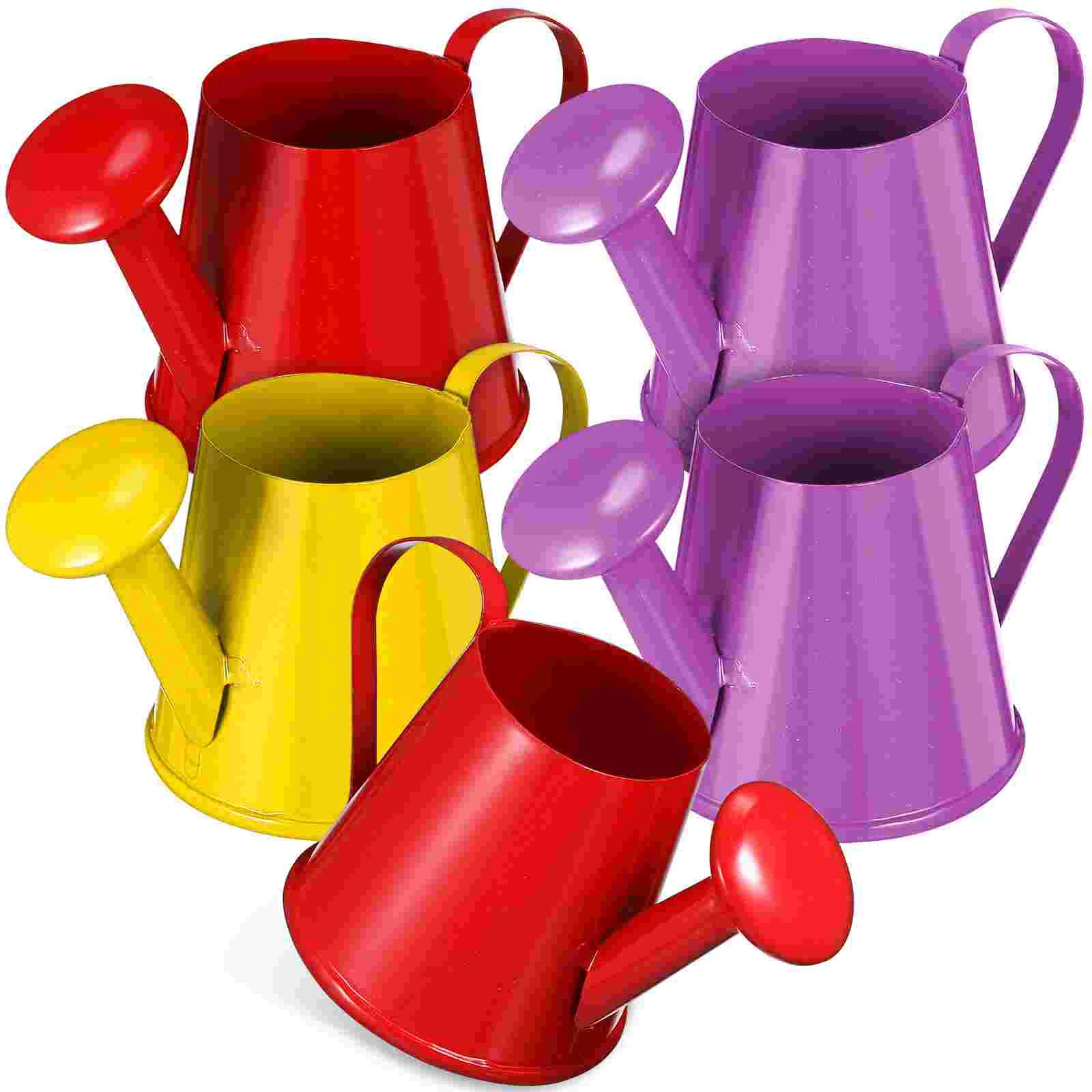 

5 Pcs Mini Watering Can for Plants Bucket Jug Kettle House Puzzle Children Pot Garden