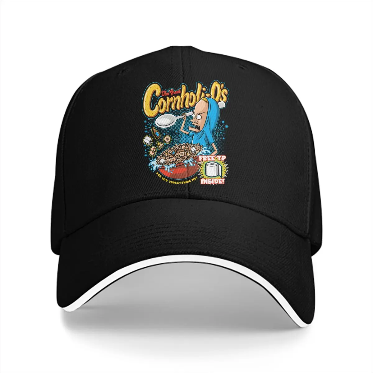 

Cornholi-Os Baseball Cap Men Hats Women Visor Protection Snapback Beavis and Butt-Head Caps