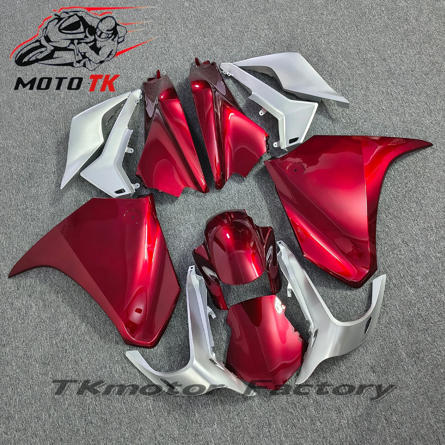 

New ABS Motorcycle Fairings Kit Fit For HONDA VFR1200 2010 2011 2012 2013 Bodywork Set Custom Red Silver
