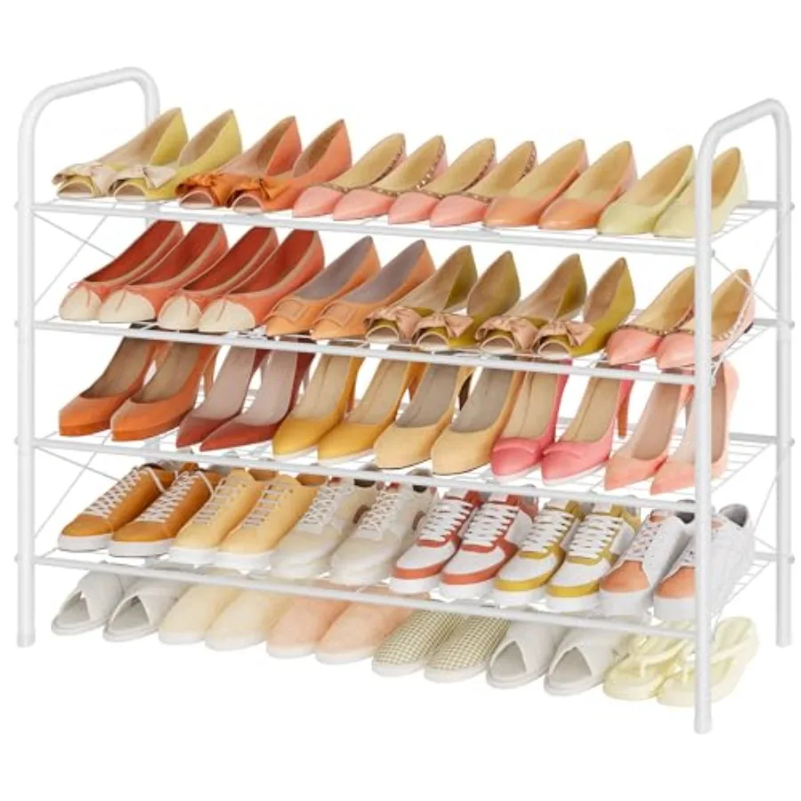 

Mesh Style Shoe Rack, Entryway Shoe Shelf, Shoe Storage Organizer, Shoe Rack for Closet, Space Save for Bathroom, Garage, Hallw