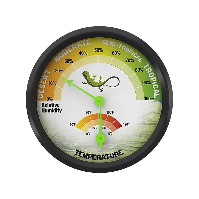 Mini termometro rotondo due in uno ad alta precisione e igrometro a parete pet box misurazione della temperatura e dell'umidità
