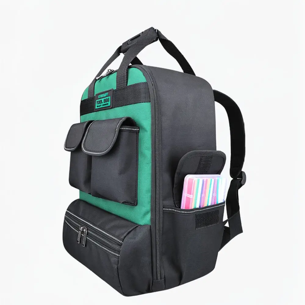 For Greener Durable Canvas Tool Backpack Ergonomic Shoulder Organizer Professional Maintenance Hardware Carrier