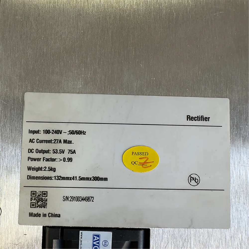 48V 75A Optional 4000W AC to DC Power Supply 4000 V5.0 Rectifier With Connector