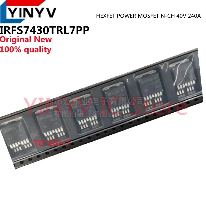 5PCS IRFS7430TRL7PP IRFS7430-7P IRFS7430-7PPBF IRFS7430 TO-263-7 HEXFET POWER MOSFET N-CH 40V 240A Original New 100% quality