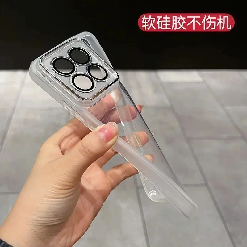 For Xiaomi 14T Pro Case Luxury Colorful Transparent TPU Silicone Cover For Xiaomi MI 14 T Camera Protection Shockproof Bumper image 2