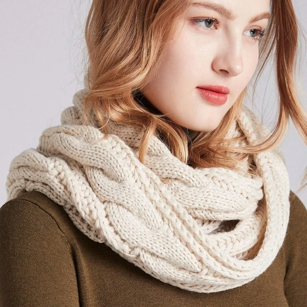 Simple Solid Color Knitted Sca - огляд і ціна Wool Scarf Men