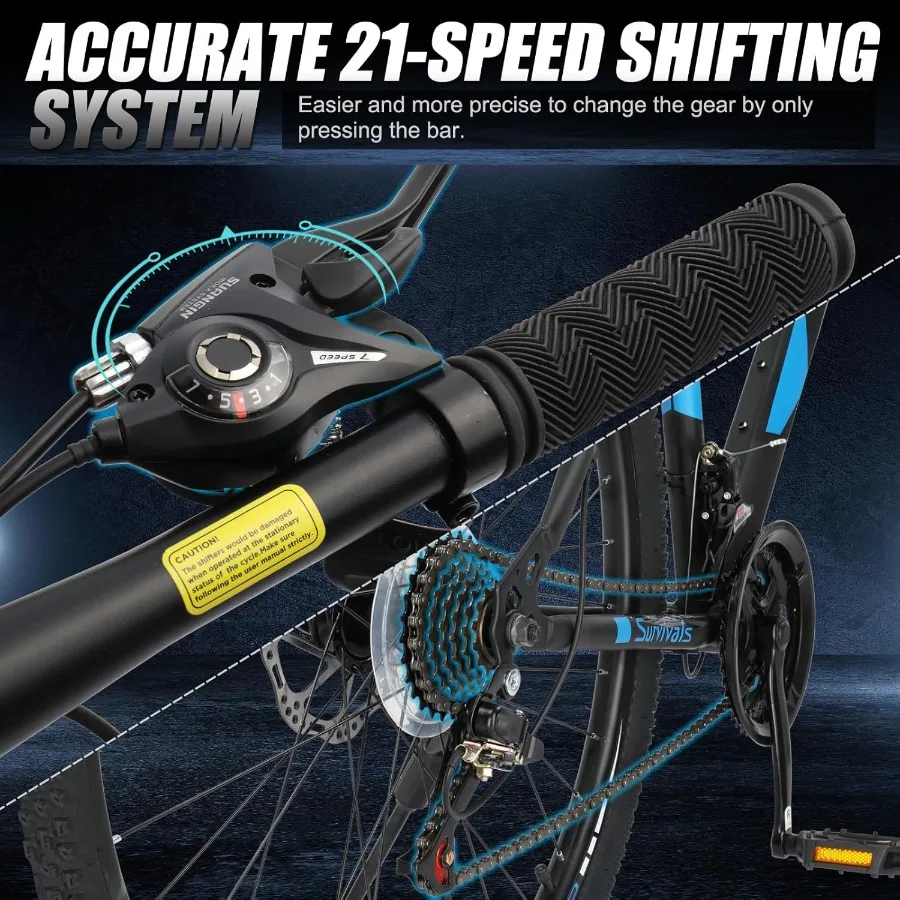 الدراجة الجبلية 24 26 27.5 بوصة الرجال النساء دراجة هوائية جبلية مع 21 سرعة دراجات الكبار مزدوجة مكبح قرصي شوكة تعليق وكربو عالي