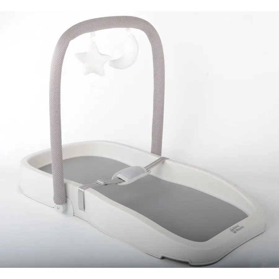 لوحة تغيير حفاضات الأطفال Pro 4 في 1 قابلة للغسل، صينية تغيير الحفاضات المحمولة، غير قابلة للانزلاق، طاولة تغيير مقاومة للماء باللون الرمادي #1