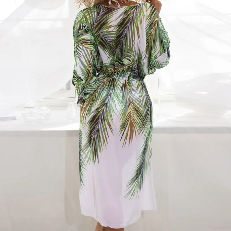 Long Beach Dress Robe De Plage Swimwear Women Cover Ups Tunic Pareo Beach Cover Up Kaftan Beach Saida De Praia Beachwear