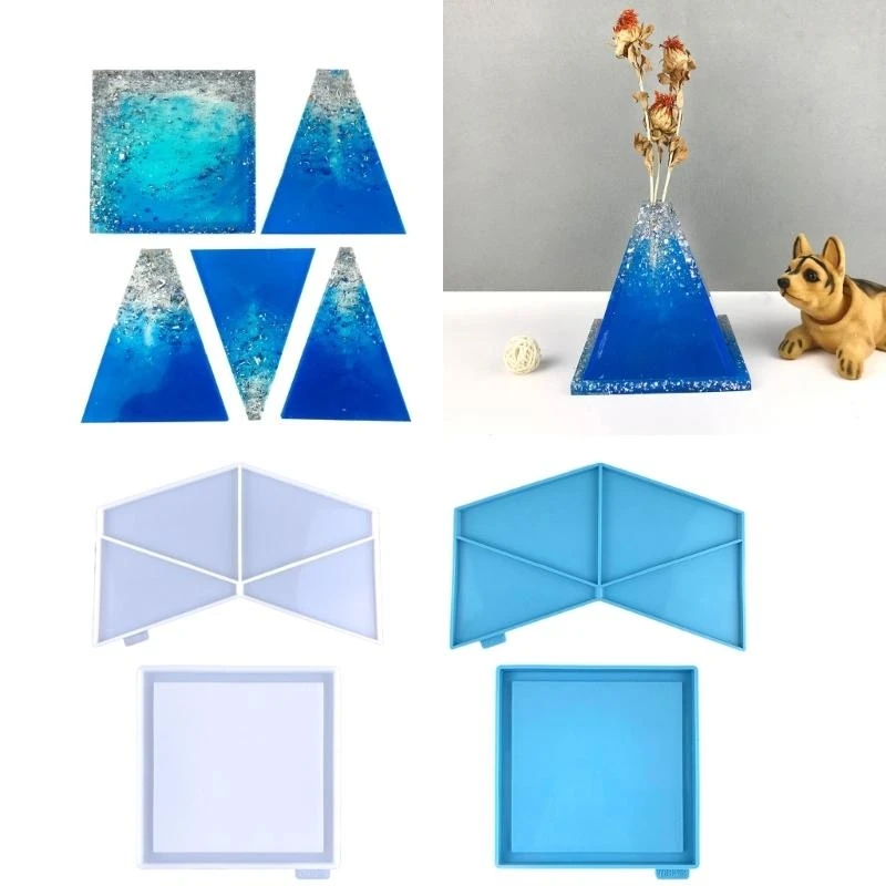 

Vase Epoxy Resin Casting Mold Home Decors Mold Pyramid Flower Vase Resin Mold