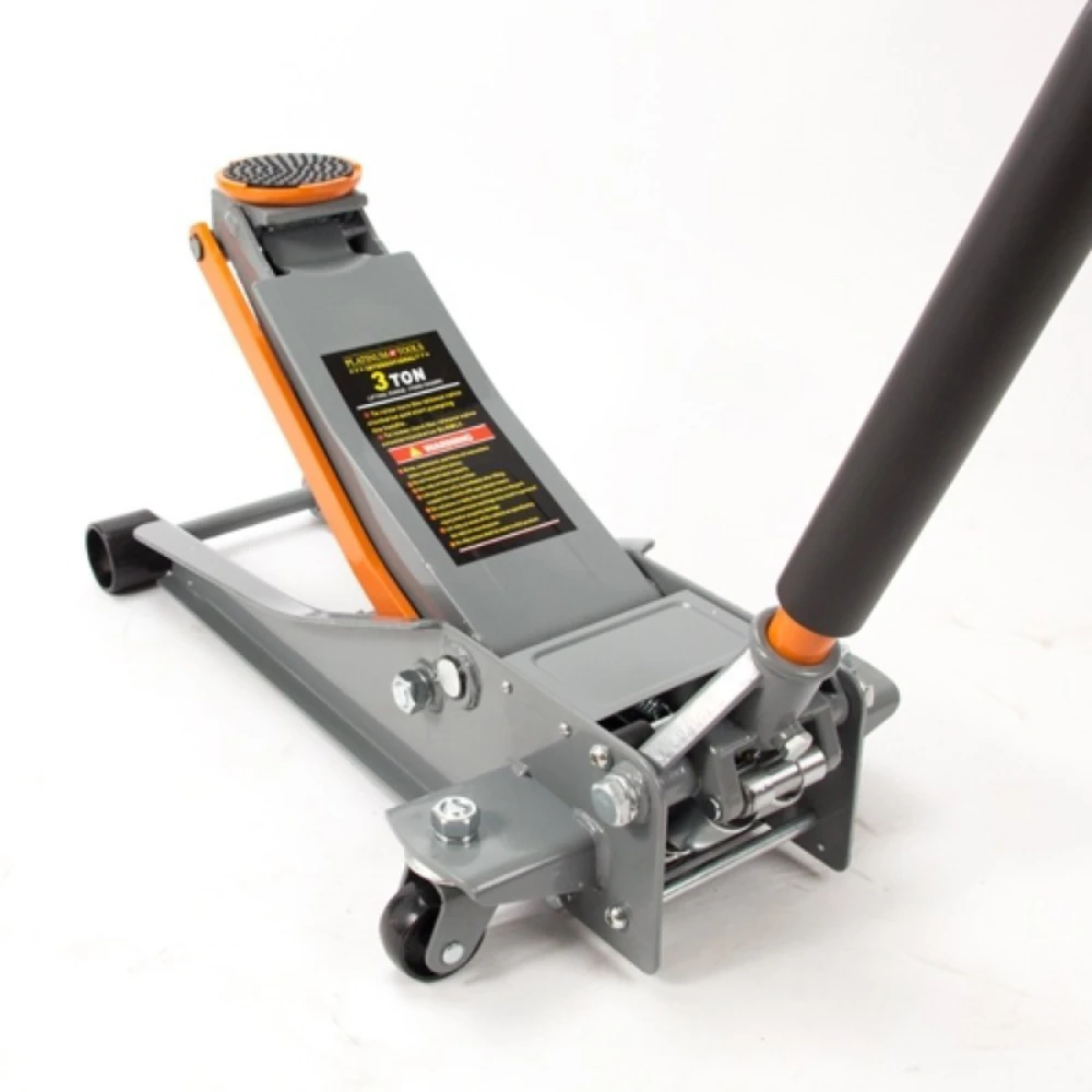 Gato hidráulico de 3T Swiss Kraft con una altura de elevación de 75 a 500 mm y doble pistón hidráulico