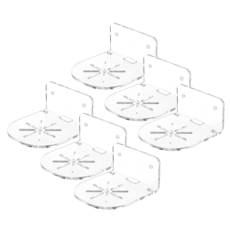 Pack Of 2 Clear Acrylic Floating Shelves for Cameras and Speakers Installation Dropship