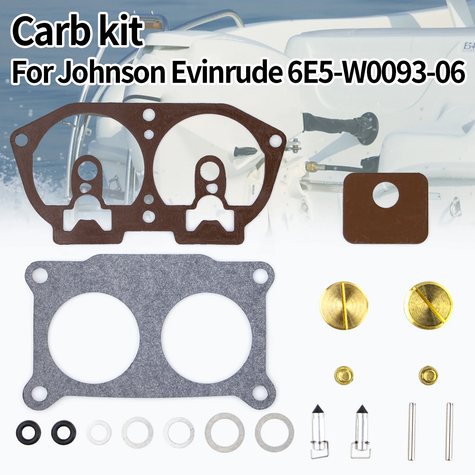 6E5-W0093-06-00 Boat Motor Engine Carb Rebuild Parts Replacement For Yamaha 2 stroke Outboard V4 V6 115-225 HP Sierra 18-7002