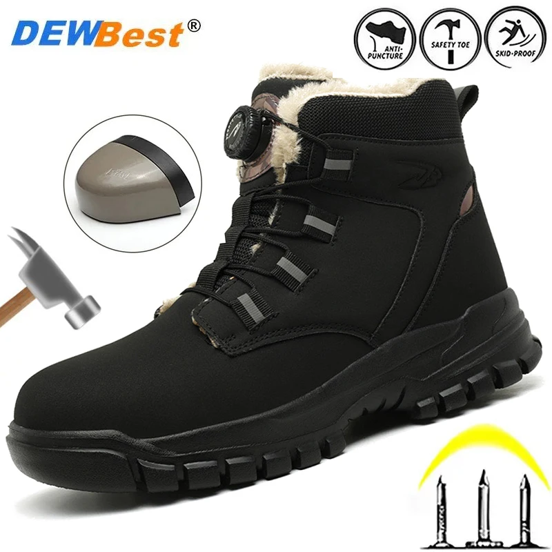 

Outdoor leisure sports ultra soft rotating button lazy shoes, anti smashing, anti puncture, waterproof construction Martin boots