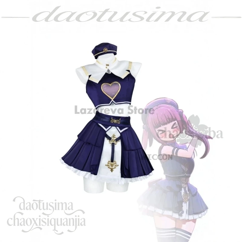 Halloween Houshou Marine Youtuber Idol Stage Performance New Outfit Split JK Short Top Skirt Hat Halloween kostium
