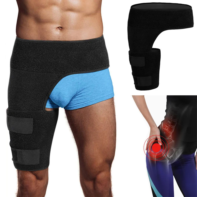 Men Women Hip Brace Thigh Compression Sleeve,Hamstring & Groin Compression Wrap for Hip Pain Relief,Sciatica,Quad Muscle Strains